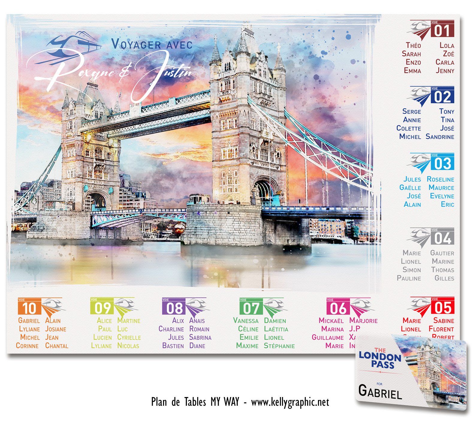 Plan de Table Mariage Angleterre Tower Bridge Plan de Table Mariage Angleterre Tower Bridge