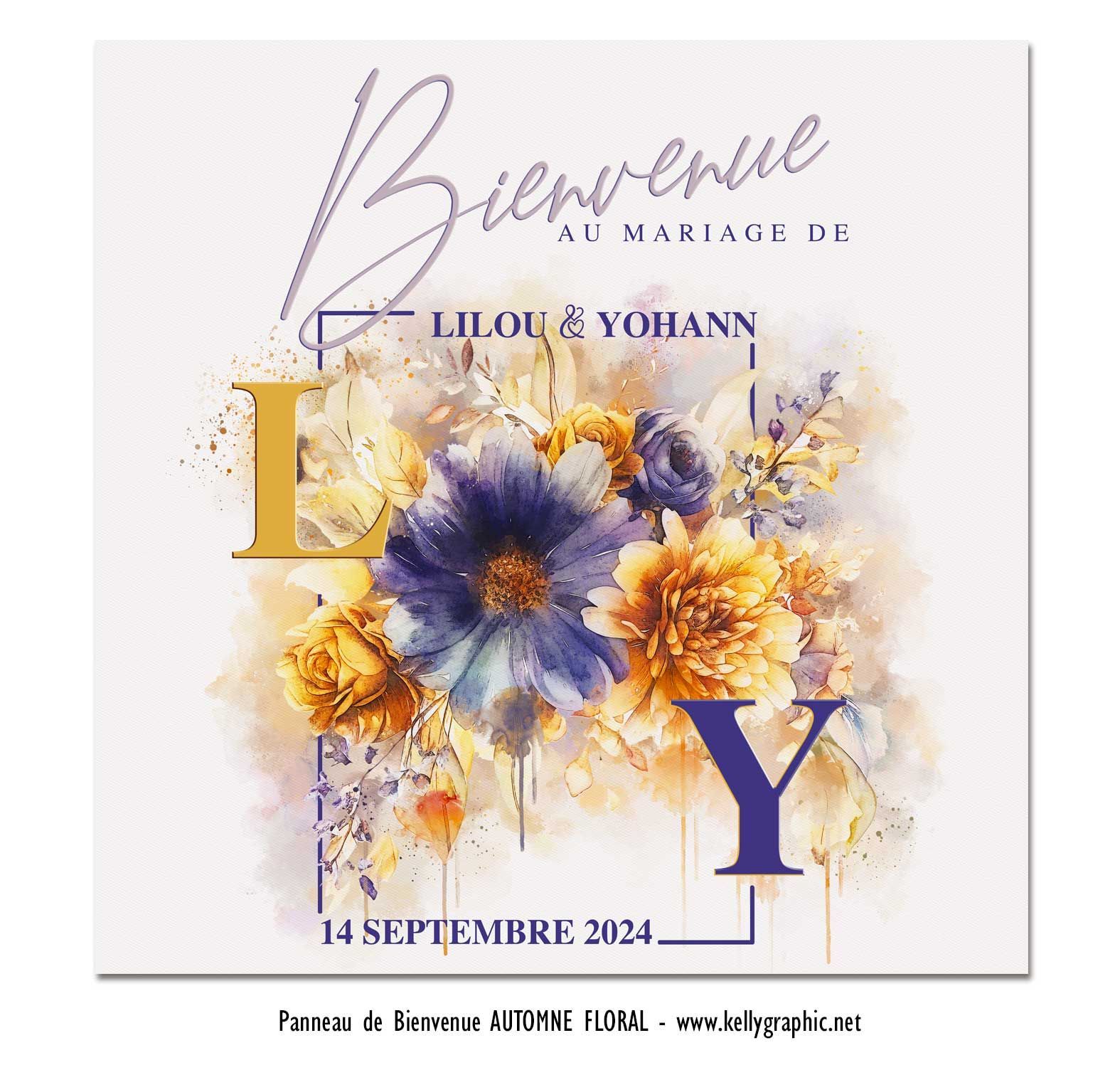Panneaux de bienvenue Mariage fleurs Panneaux de bienvenue Mariage fleurs