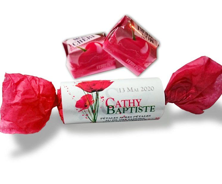 Papillotes de dragées bonbons personnalisées mariage