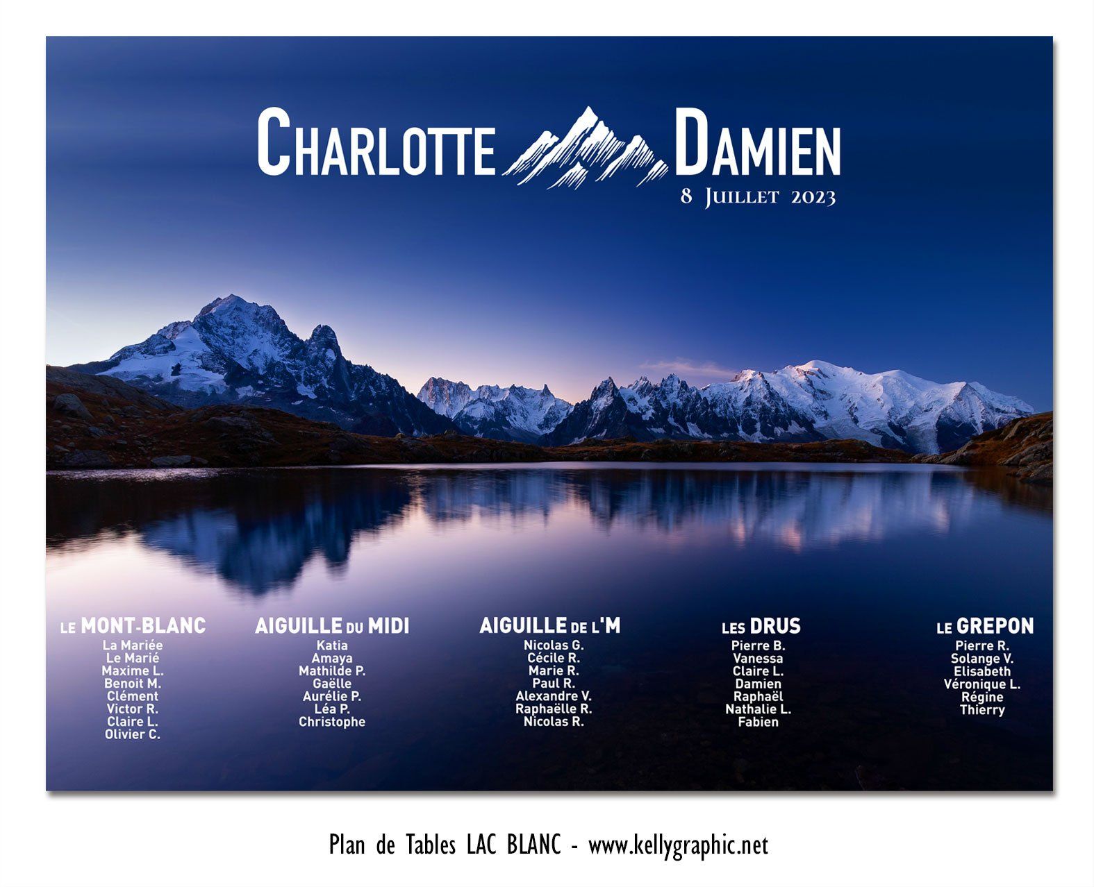 Plan de tables mariage montagne Plan de tables mariage montagne