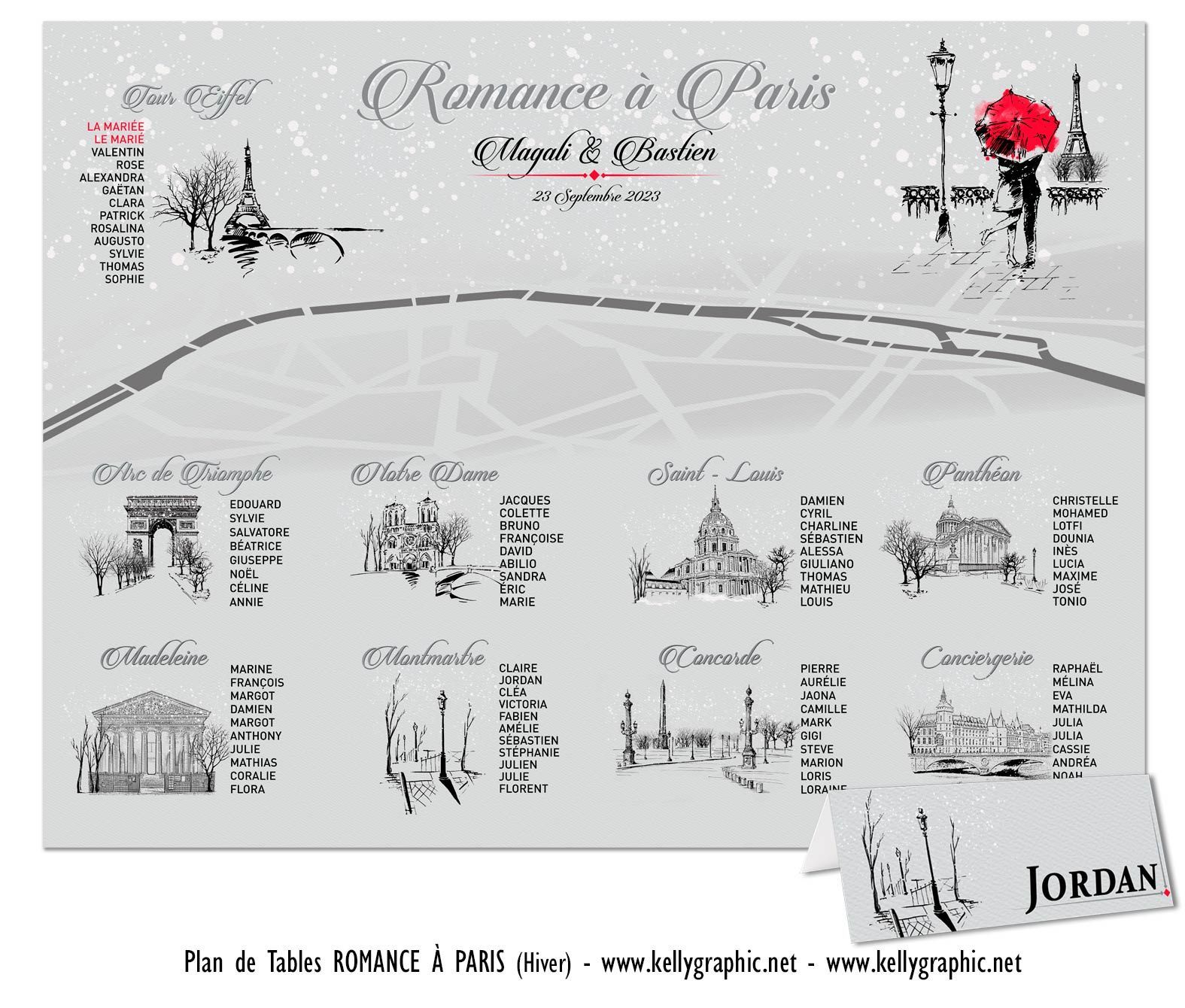 Plan de Tables mariage Paris Romance Plan de Tables mariage Paris Romance