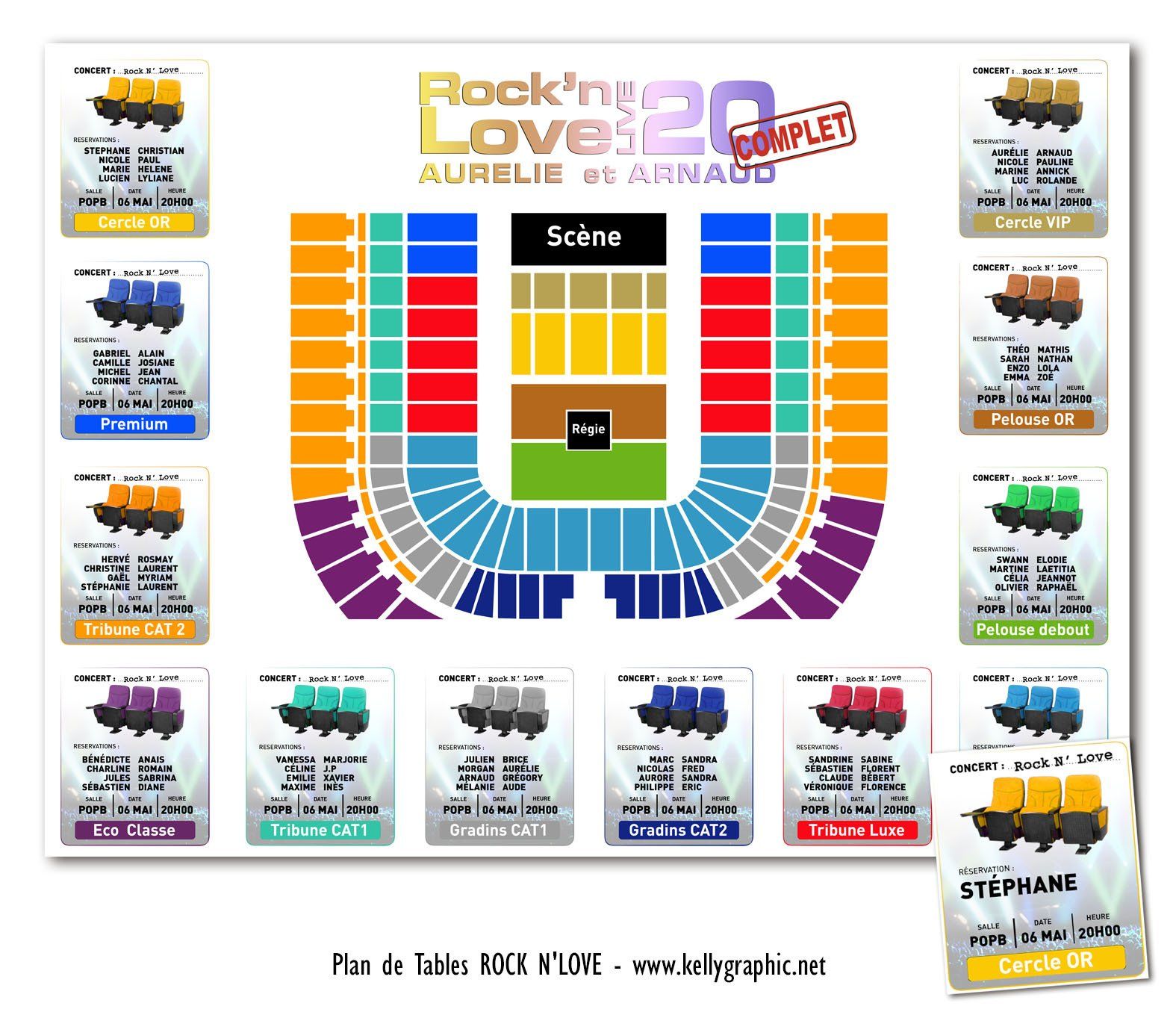 Plan de Tables Mariage Musique Concert Plan de Tables Mariage Musique Concert