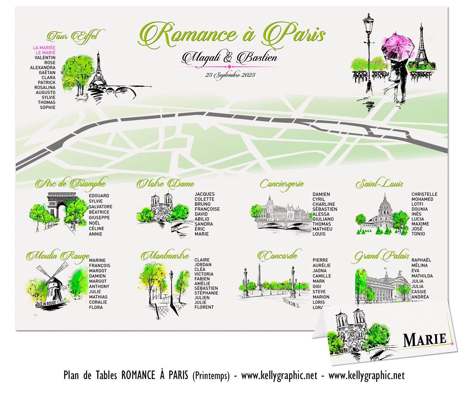 Plan de Tables mariage Paris Romance Plan de Tables mariage Paris Romance