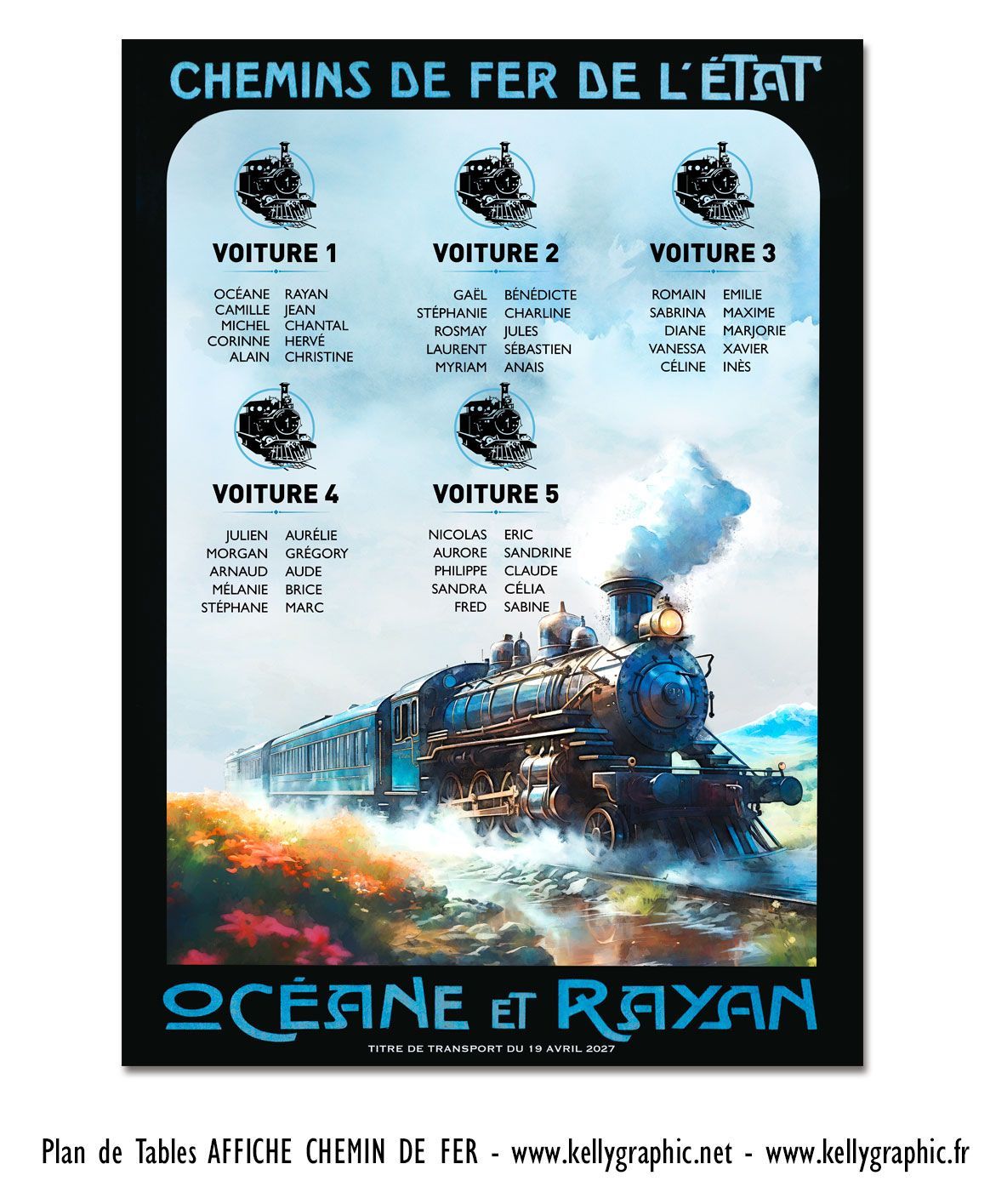Plan de Table Mariage Chemin de fer vintage Plan de Table Mariage Chemin de fer vintage