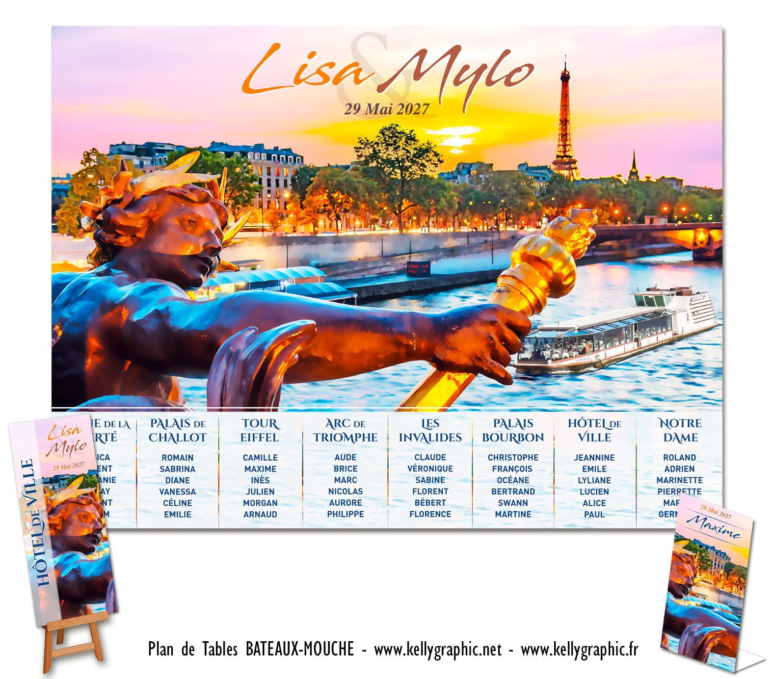 Plan de Table Bateaux Mouches (Paris Seine) Plan de Table Bateaux Mouches (Paris Seine)