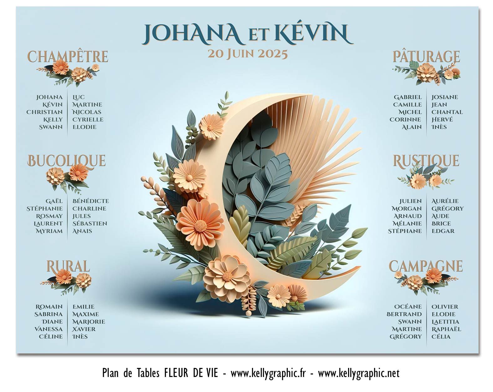 Plan de Table Mariage couronne de fleurs Plan de Table Mariage couronne de fleurs