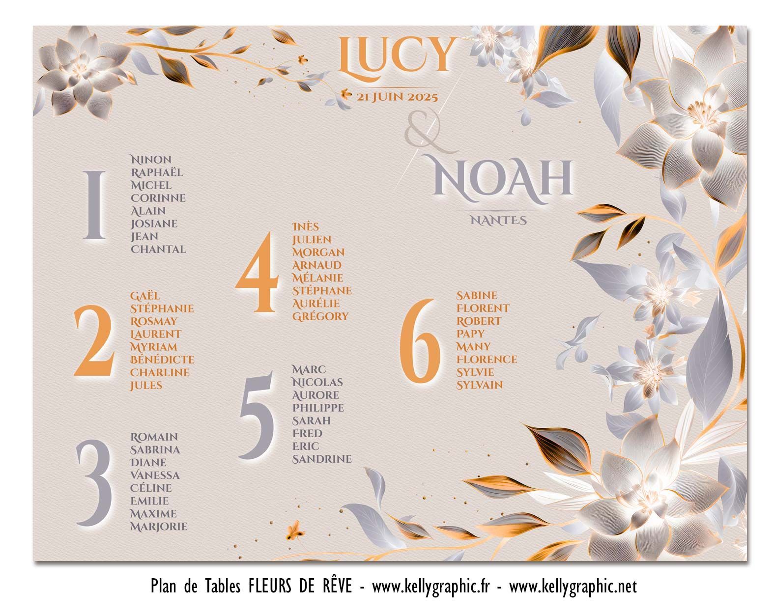 Plan de Table Mariage couronne de fleurs Plan de Table Mariage couronne de fleurs