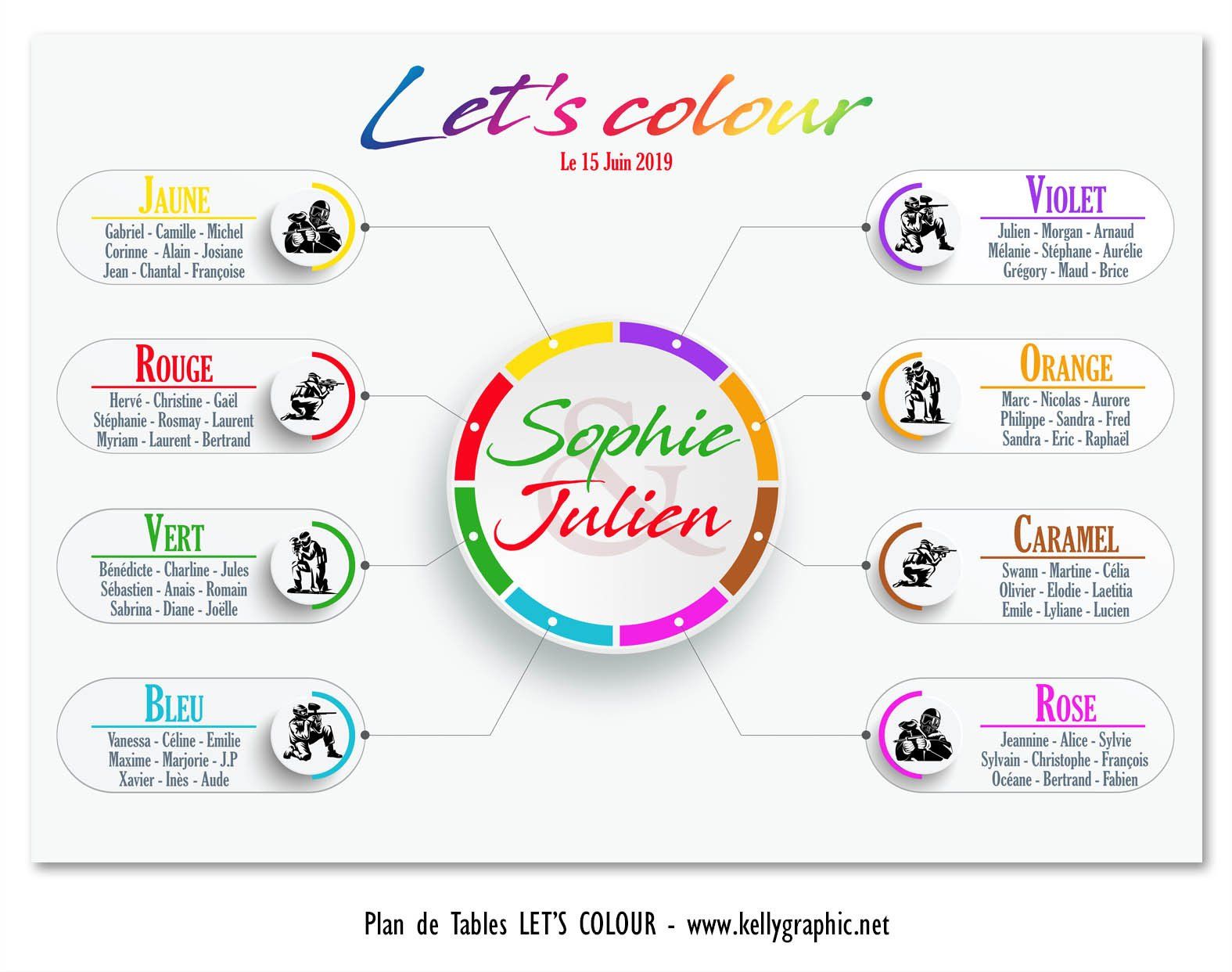 Plan de Tables Mariage • PaintBall Plan de Tables Mariage • PaintBall