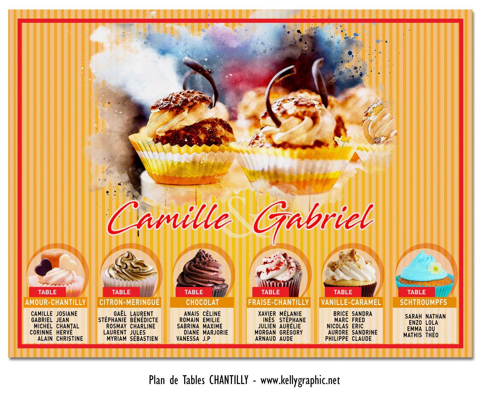 Plan de Table Mariage Gateau Chantilly Plan de Table Mariage Gateau Chantilly