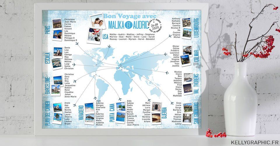 Plan de table mariage avion Plan de table mariage voyage