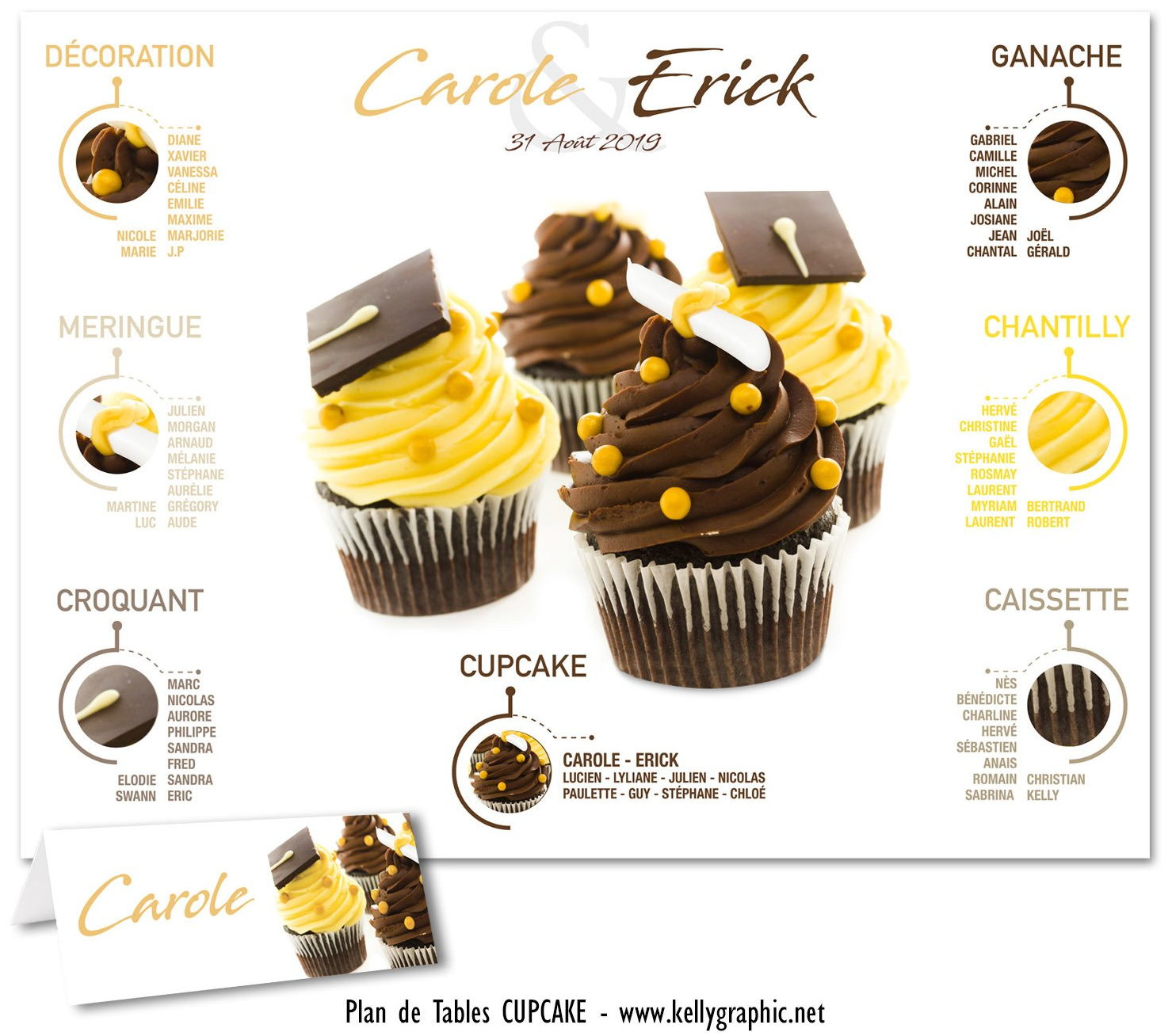 Plan de Table Mariage gâteau cupcake Plan de Table Mariage gâteau cupcake