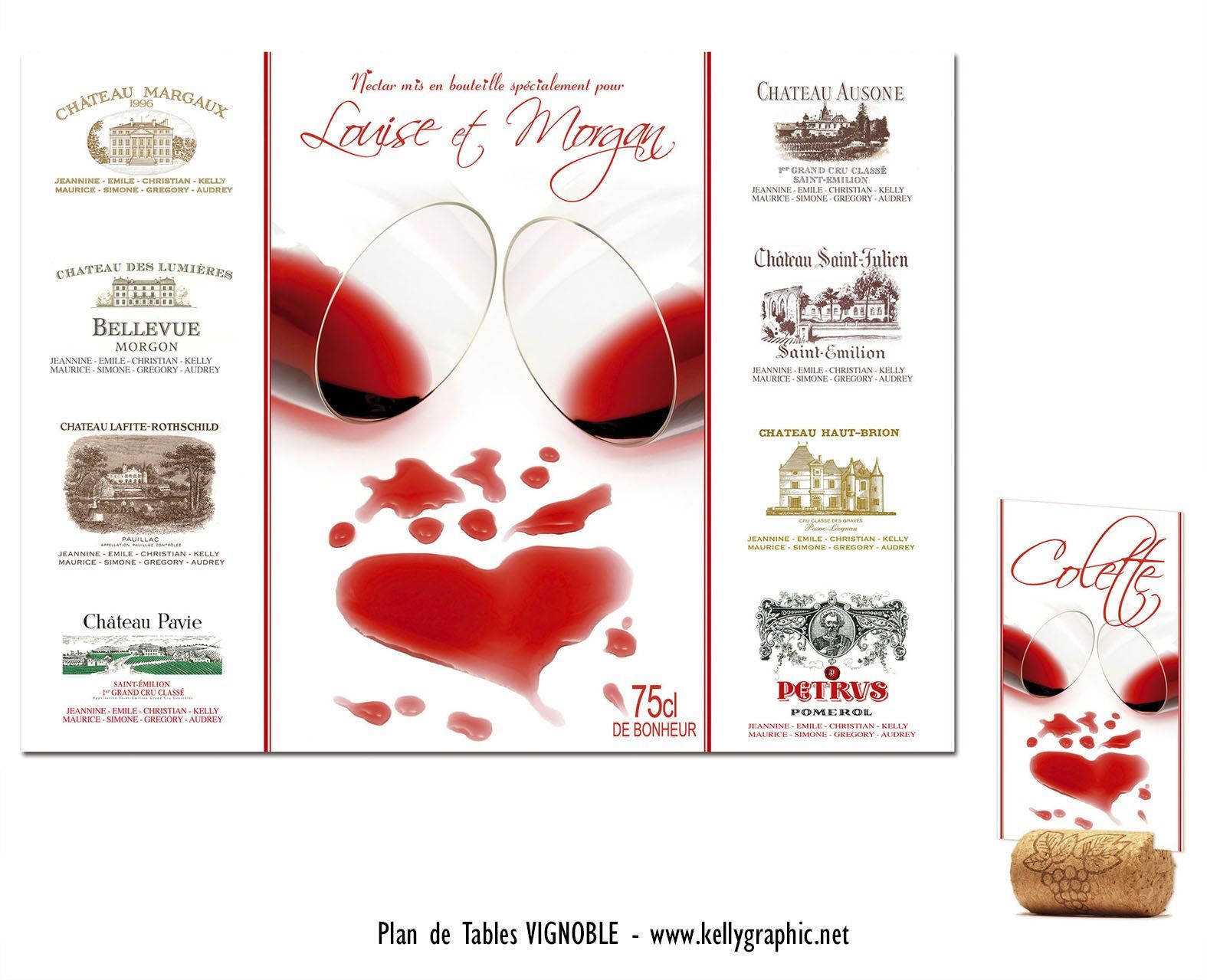 Plan de tables mariage vin vignoble Plan de tables mariage vin vignoble