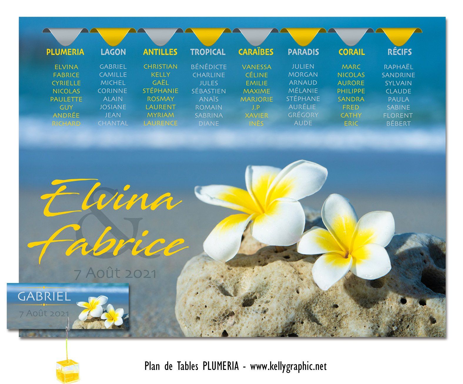 Plan de Table Mariage fleurs Tahiti Plan de Table Mariage fleurs Tahiti