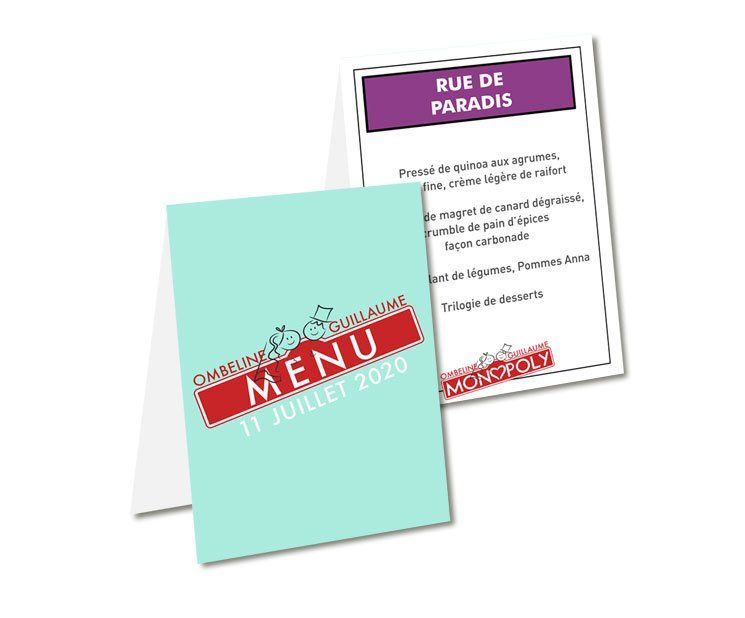chevalet, menus personnalise invités mariage chevalet, menus personnalise invités mariage