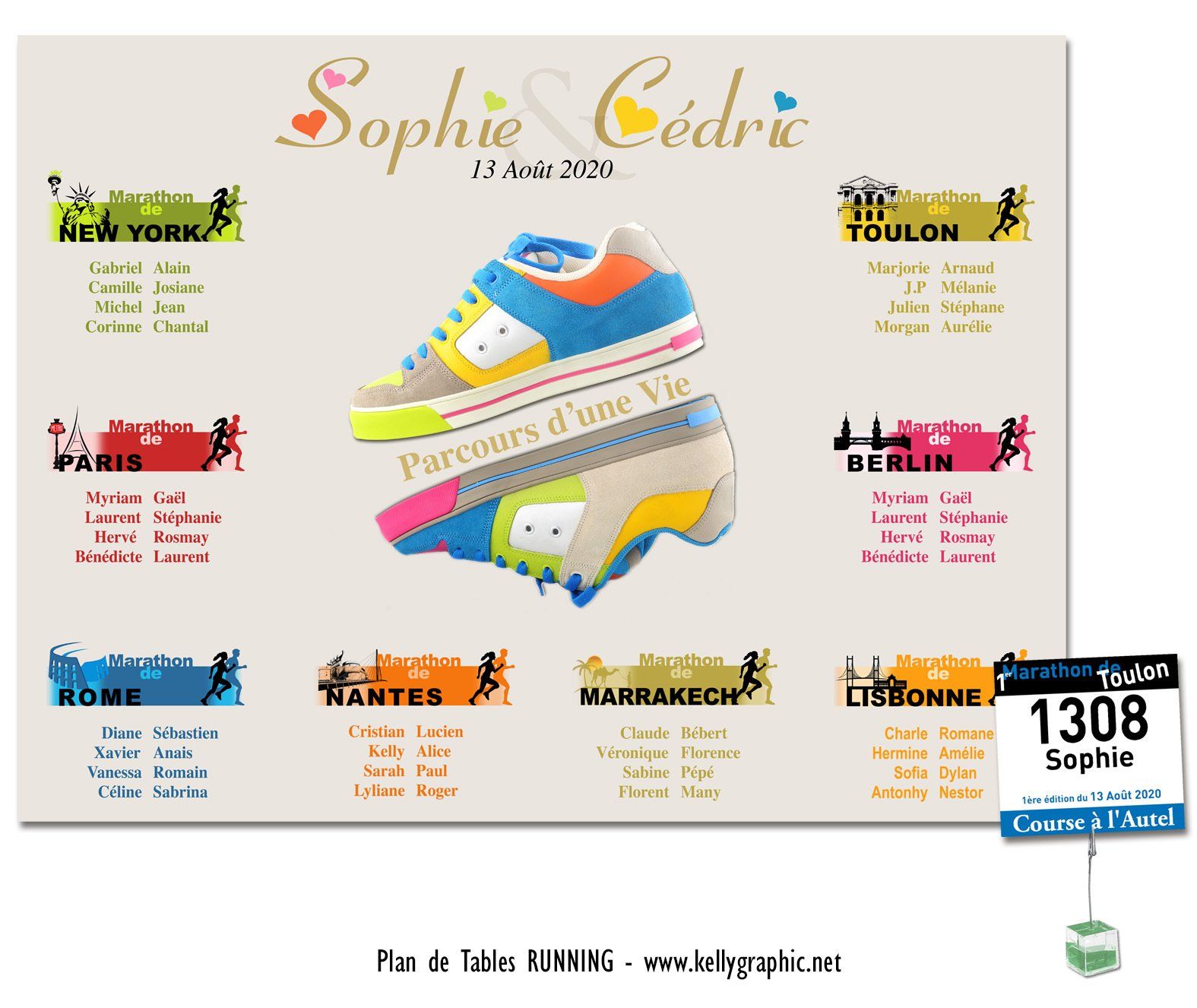 Plan de Table Mariage Running course Plan de Table Mariage Running course