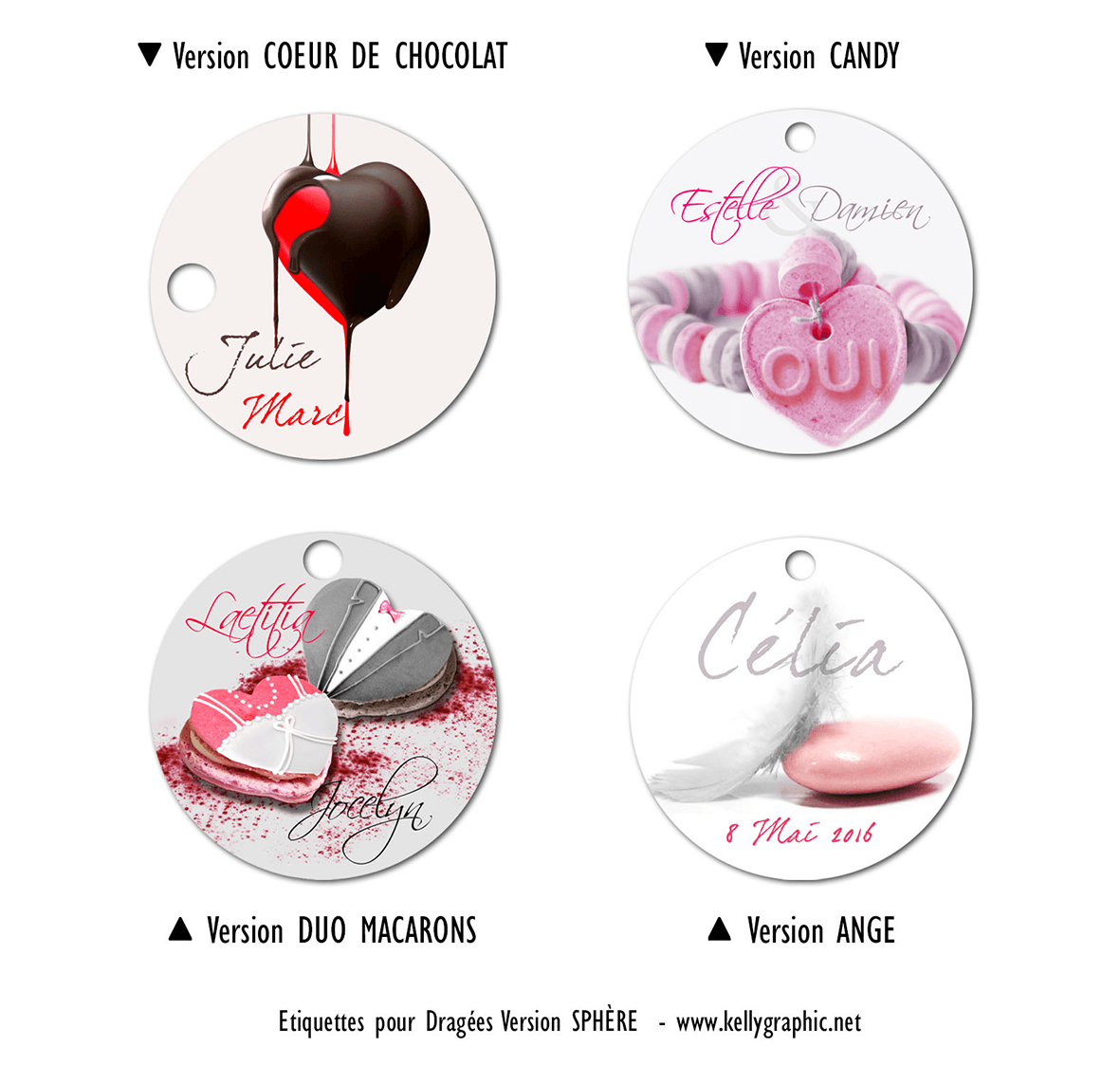 Etiquettes dragées personnalisées mariage Etiquettes dragées personnalisées mariage