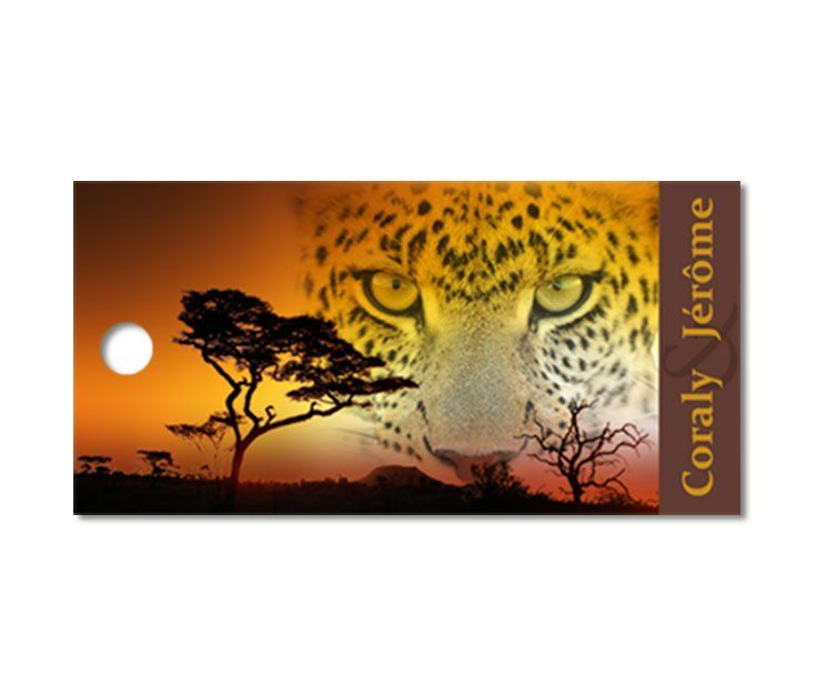 Etiquettes rectangulaires pour boites de dragées personnalisées