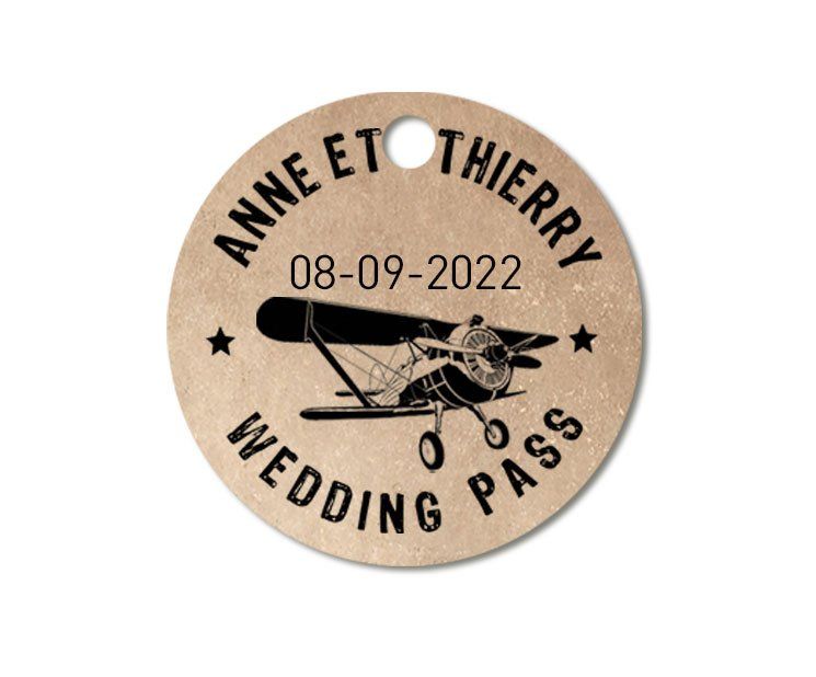 Etiquettes rondes pour boites de dragées personnalisées