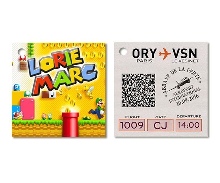 Etiquettes pour boites de dragées personnalisées