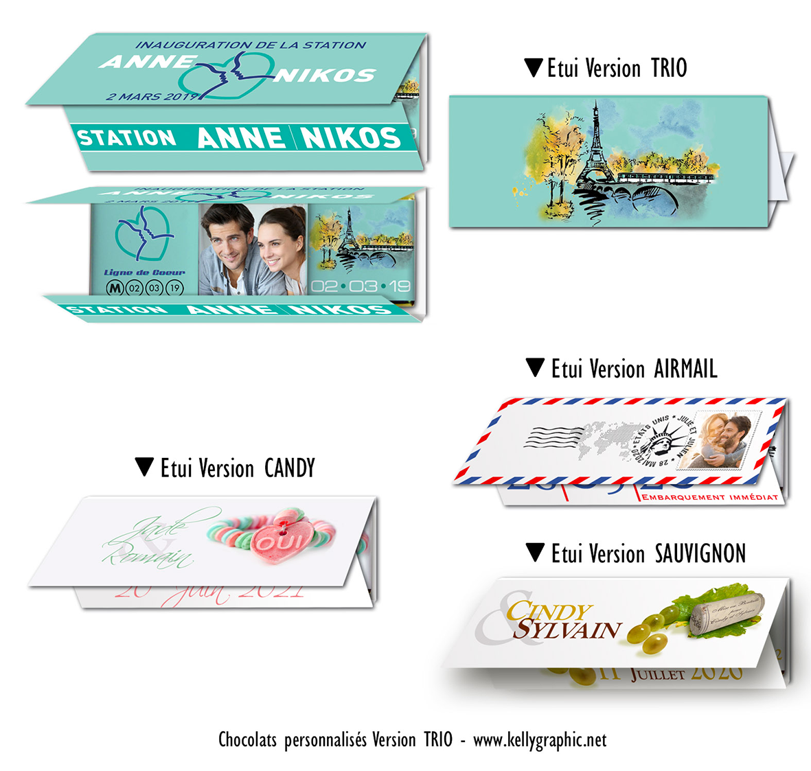 chocolats de mariage personnalisés Chocolats noirs de Mariage personnalisés petites quantités