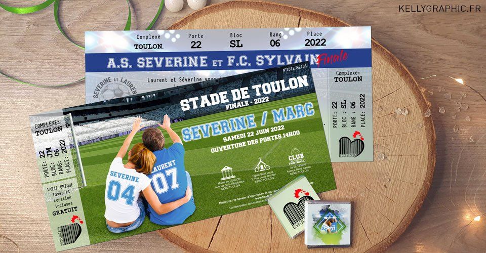 Faire-part mariage Football Foot Faire-part mariage Football Foot