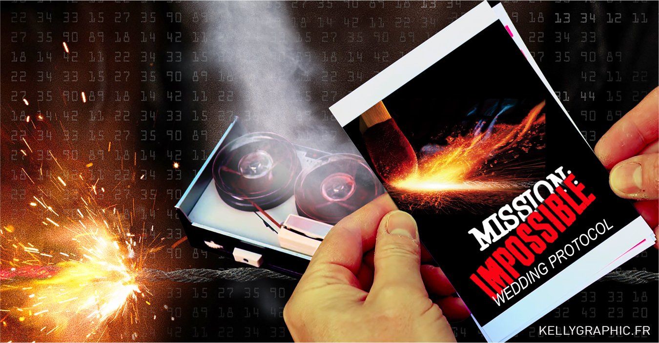 Faire-part Jeu Loisirs Mission Impossible mi: Faire-part mariage Mission Impossible mi: