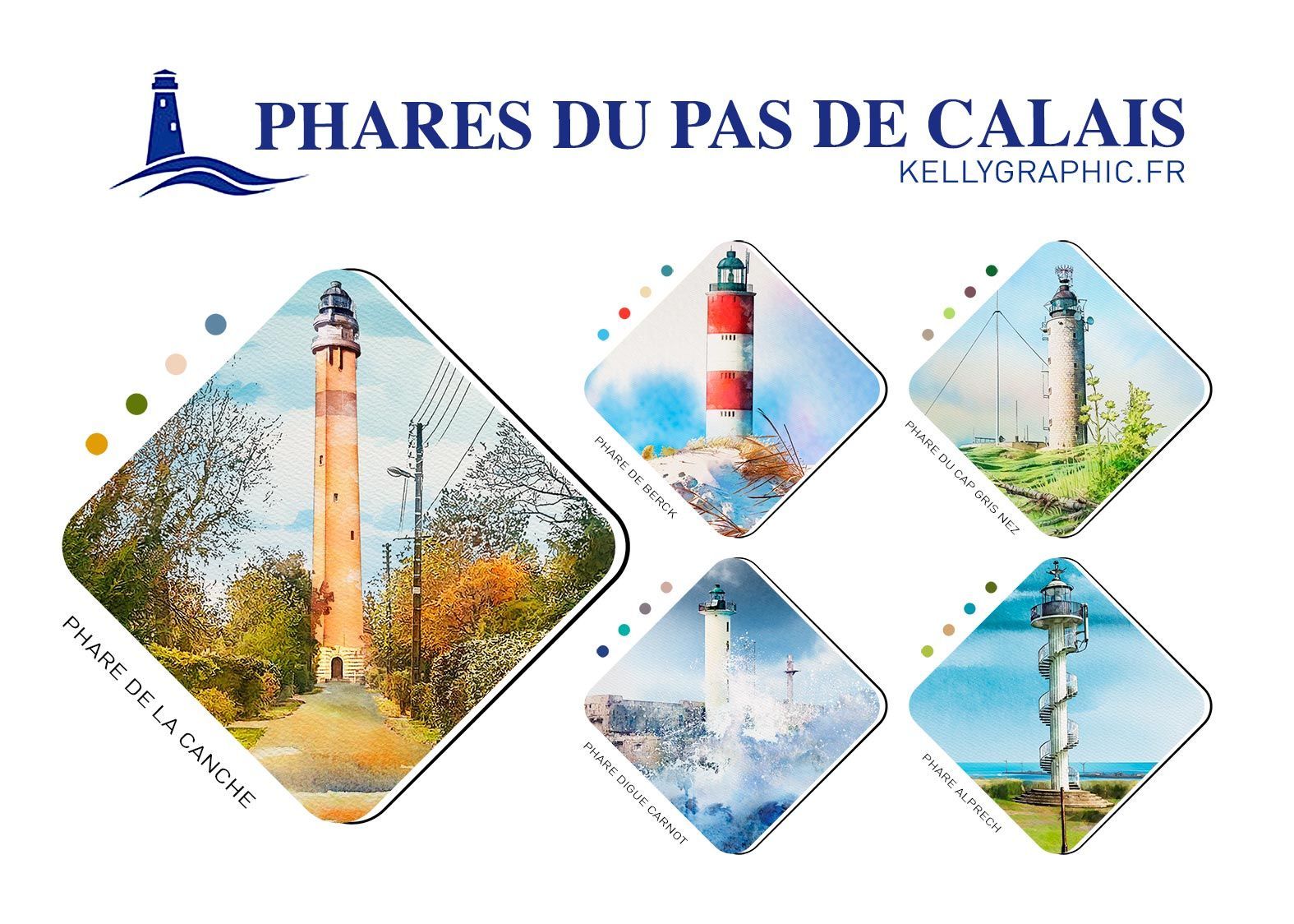 Aquarelle Phares Faire-part Mariage PHARES DU PAS DE CALAIS Aquarelle Phares Faire-part Mariage PHARES DU PAS DE CALAIS