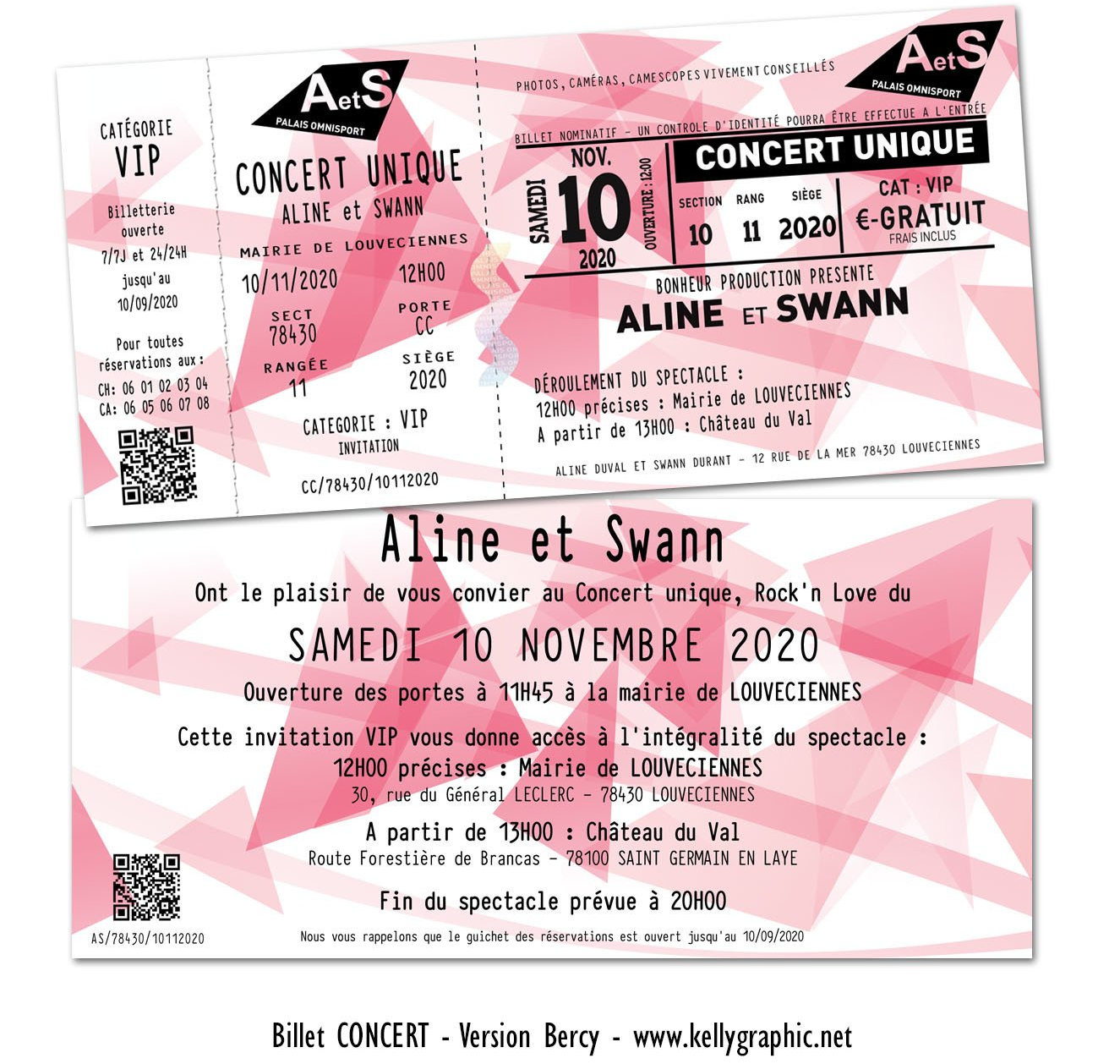 Faire-part Mariage BERCY Concert Faire-part Mariage BERCY Concert