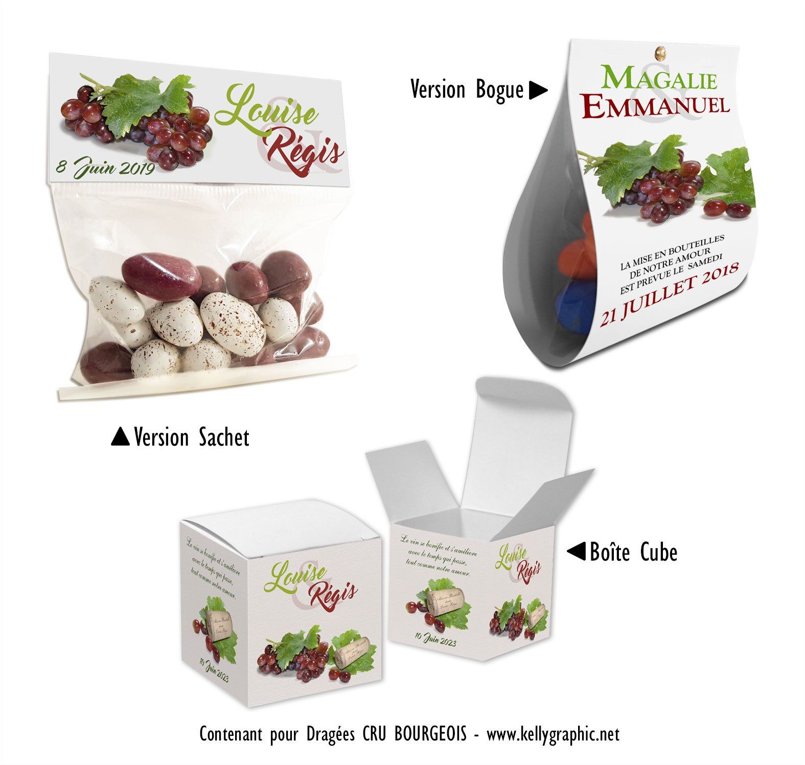 Etui Dragées personnalisés mariage Boite Dragées personnalisés mariage