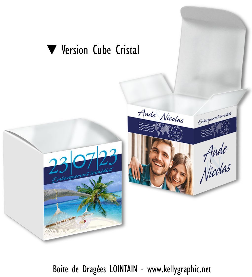 Boites de dragées personnalisées mariage