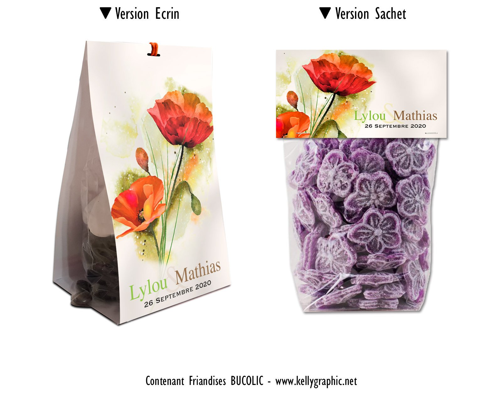Dragées Mariage personnalisées fleurs Dragées Mariage personnalisées fleurs