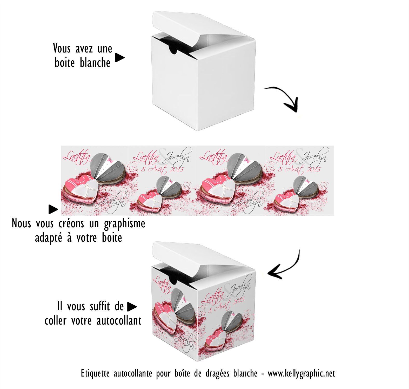 étiquettes autocollantes personnalisées boite dragées Mariage étiquettes autocollantes personnalisées boite dragées Mariage