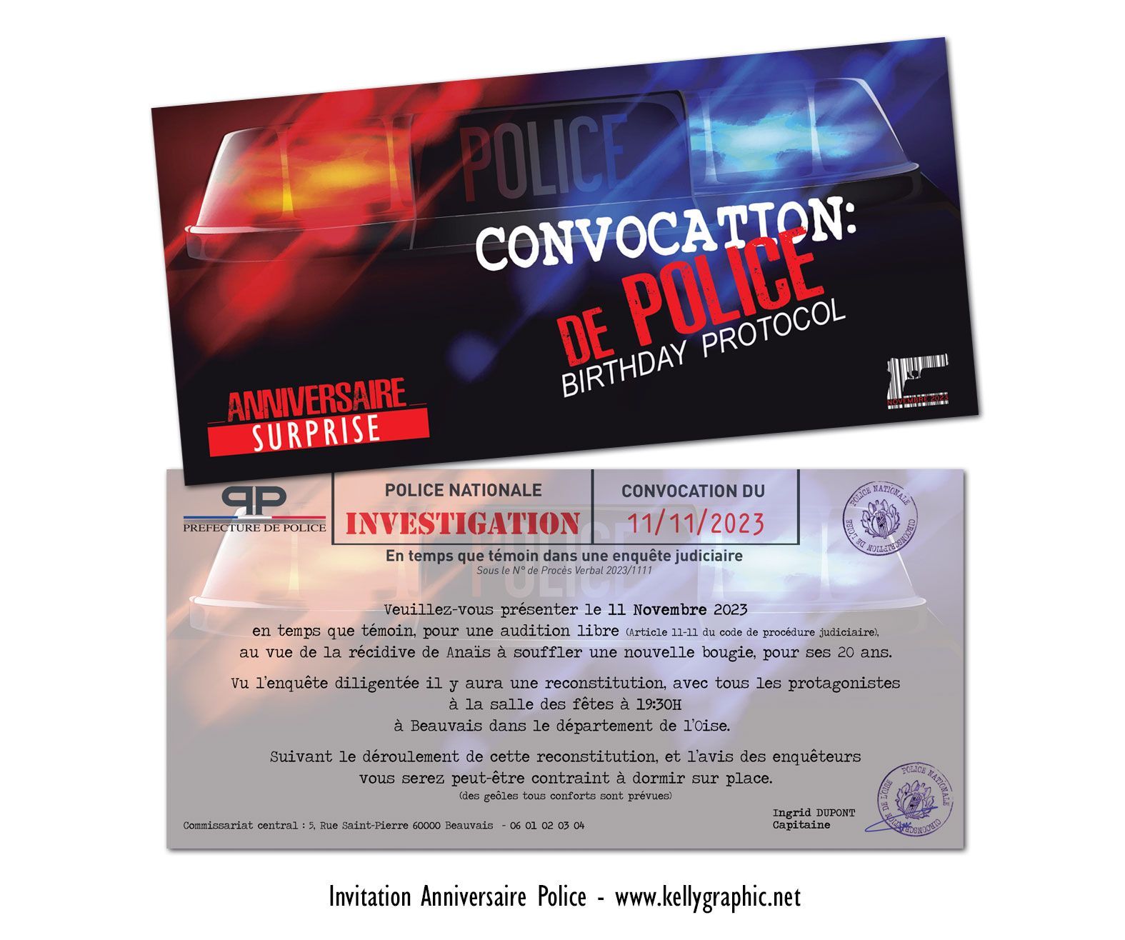 Carte anniversaire foot Casa de Papel Invitation, carte cartons anniversaire Ado Adultes Enfants Police