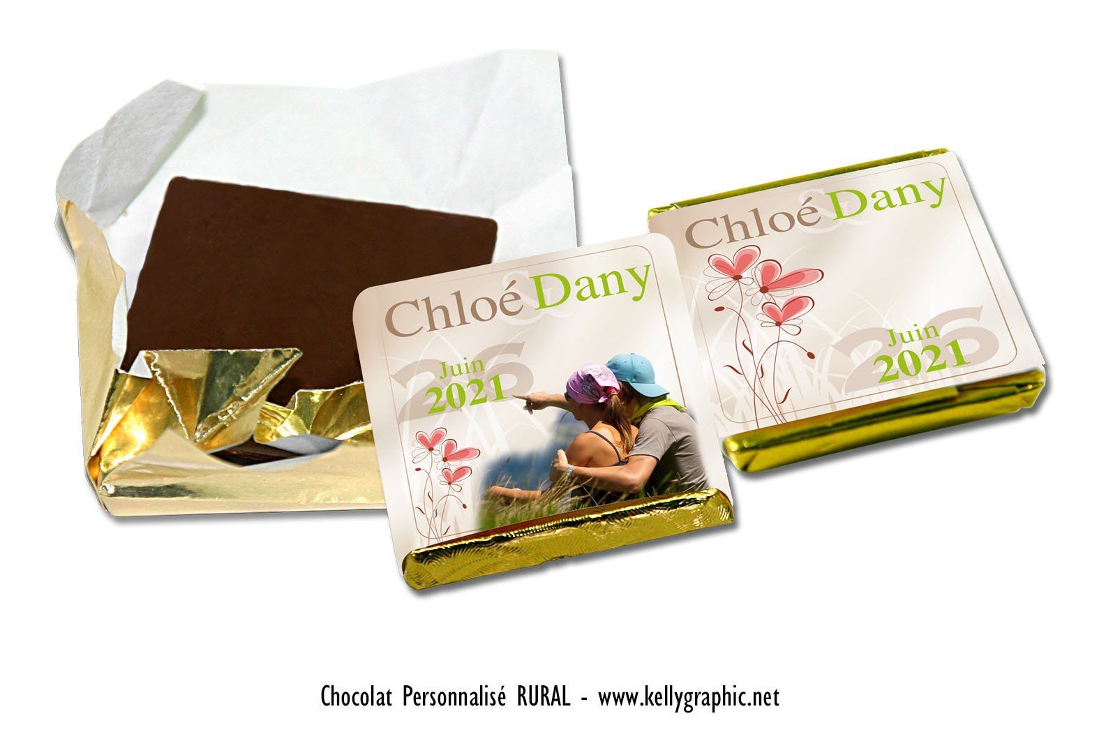 Petites quantités chocolats mariage Chocolats personnalisés de Mariage