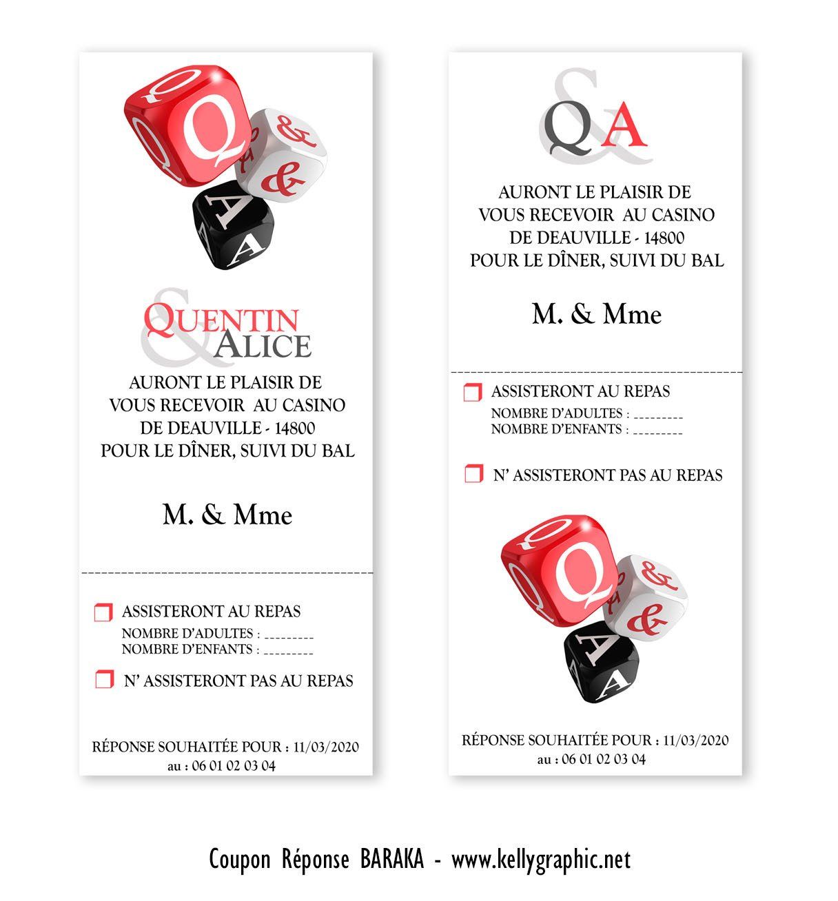 Faire-part Mariage Casino Las Vegas Faire-part Mariage Casino Las Vegas