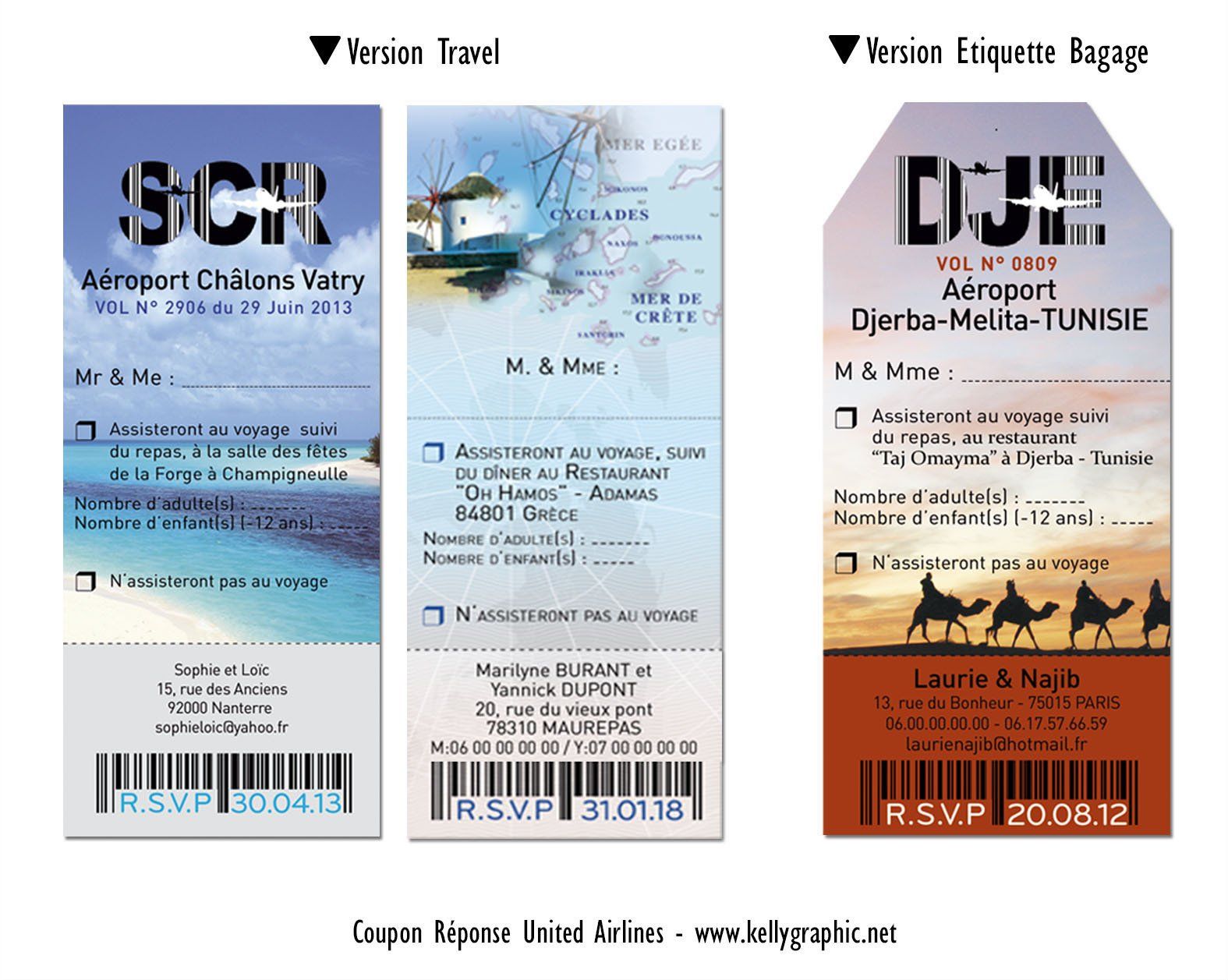 coupon réponse mariage, thème voyage coupon réponse mariage, thème voyage