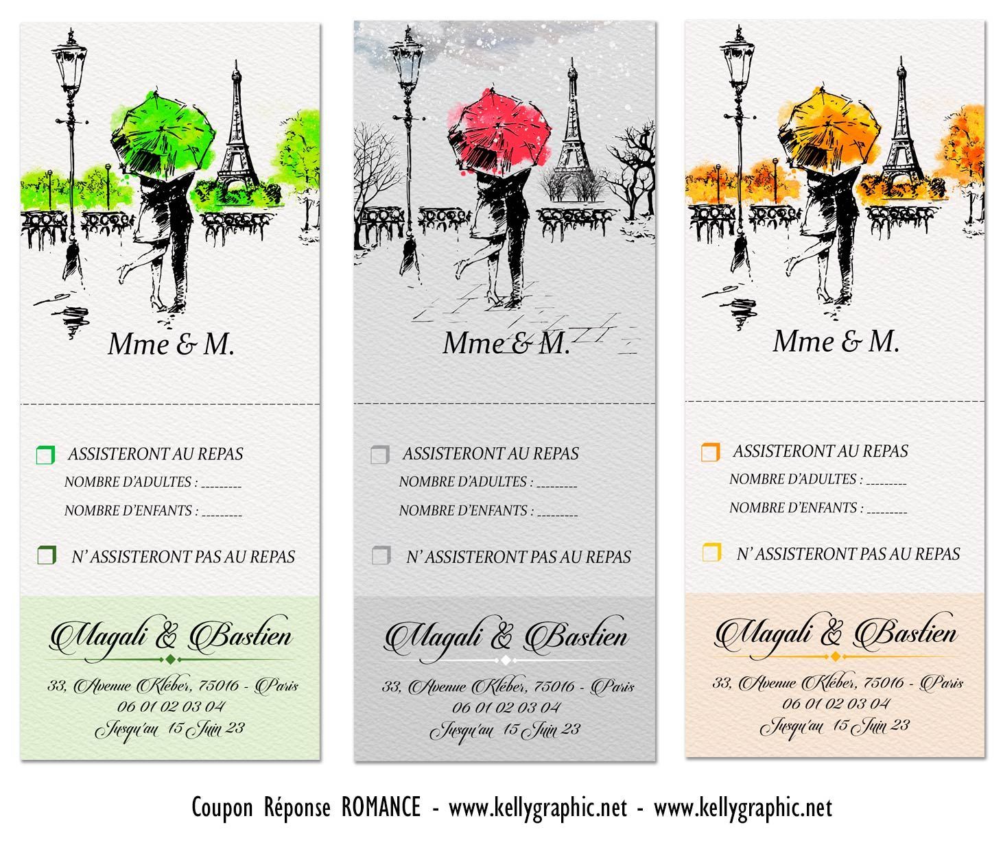 coupon réponse mariage Paris Romance coupon réponse mariage Paris Romance