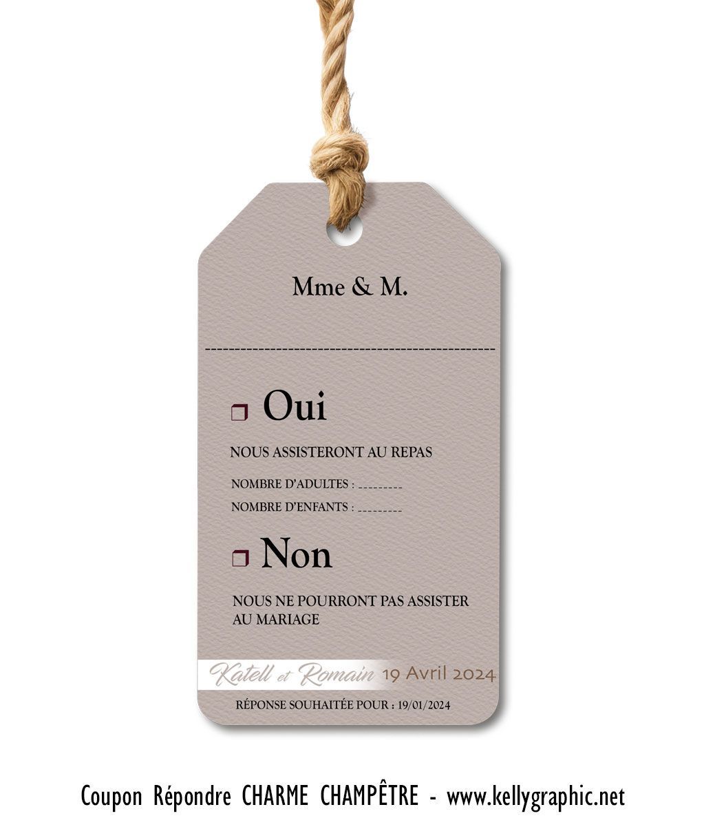 mariage bucolique campagne chic champêtre Coupon réponse mariage bucolique campagne chic champêtre