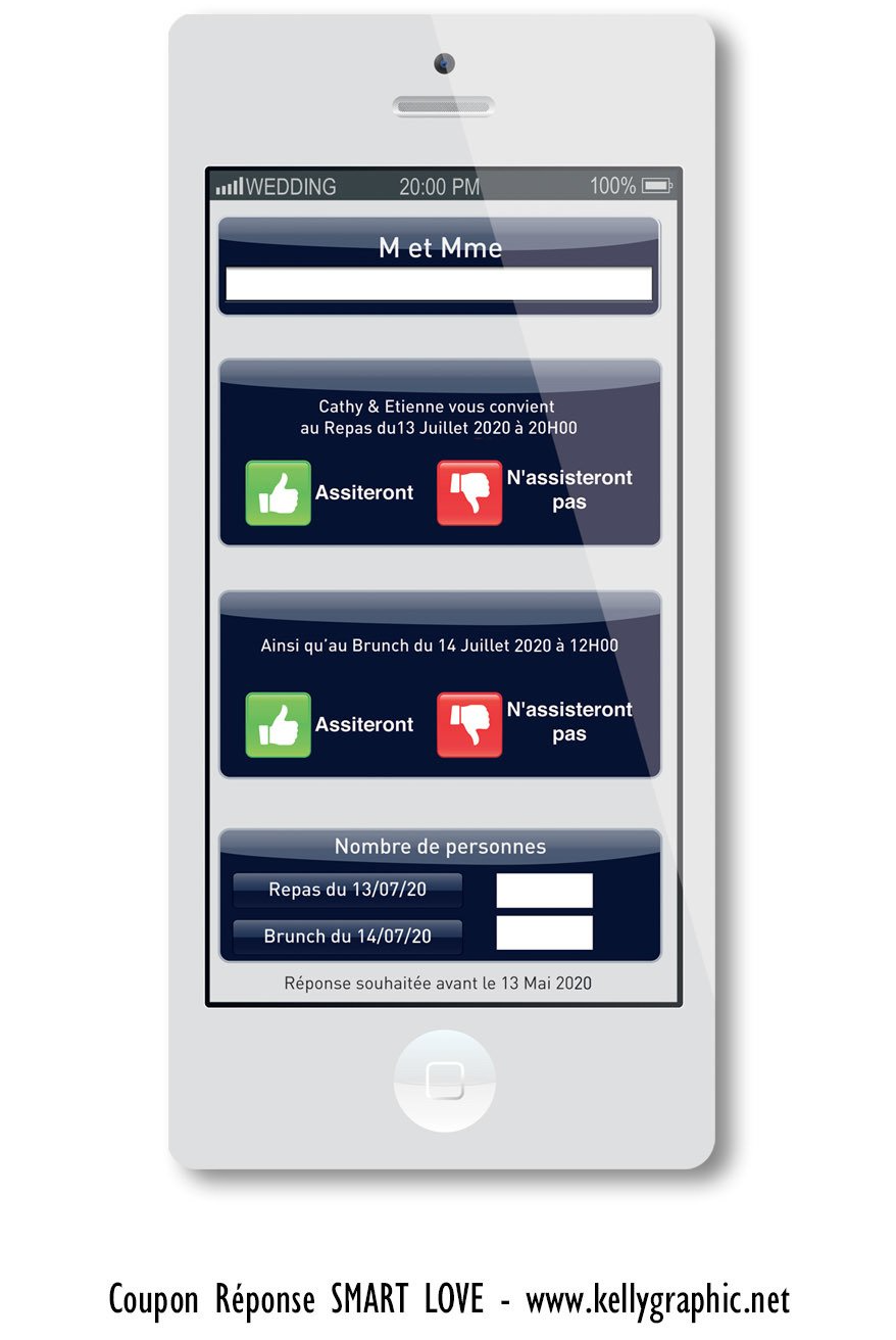 Faire-part Mariage Smartphone Faire-part Mariage Smartphone