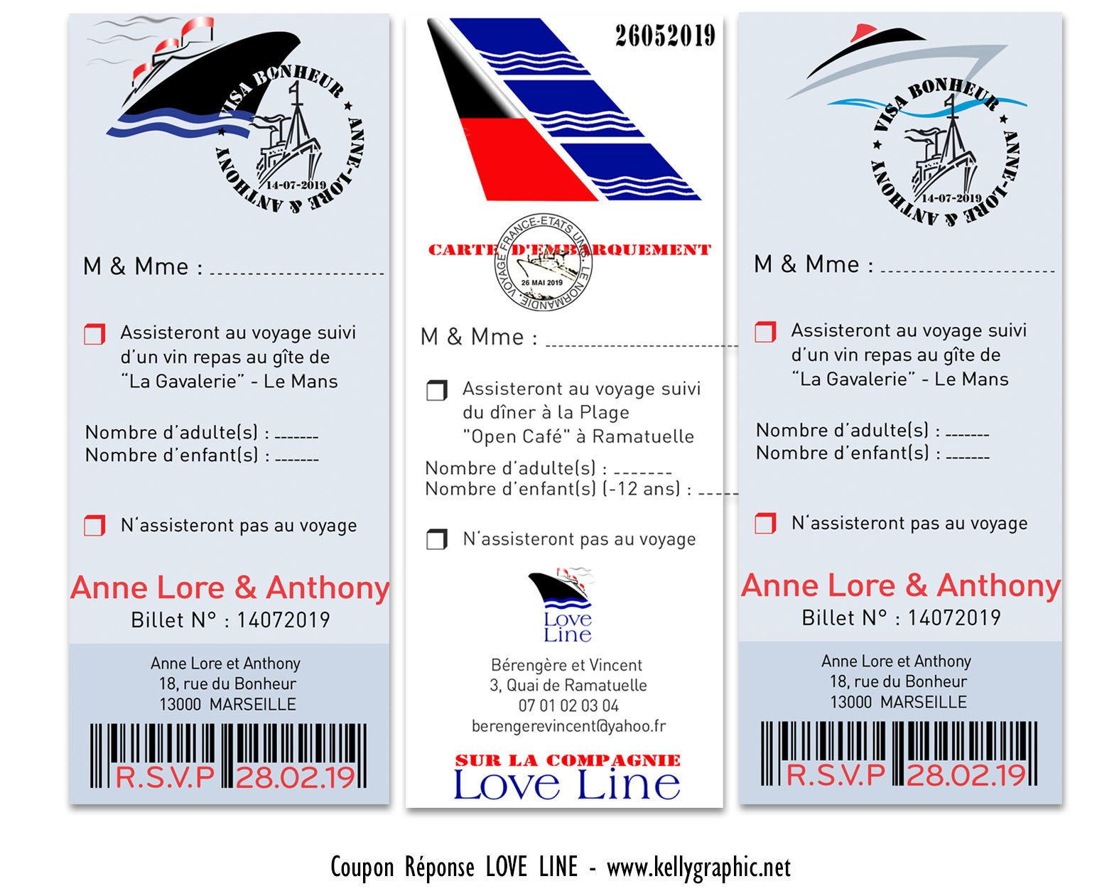 coupon réponse mariage billet bateau croisière Coupon réponse mariage billet bateau croisière