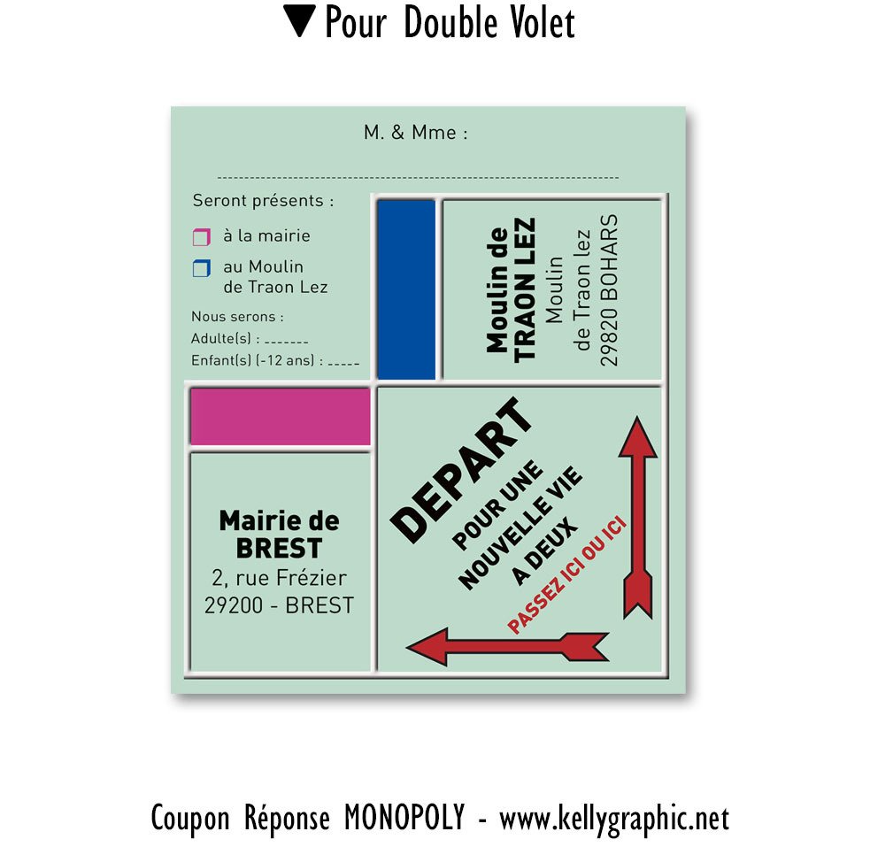 Coupon Réponse mariage Monopoly Coupon Réponse mariage Monopoly