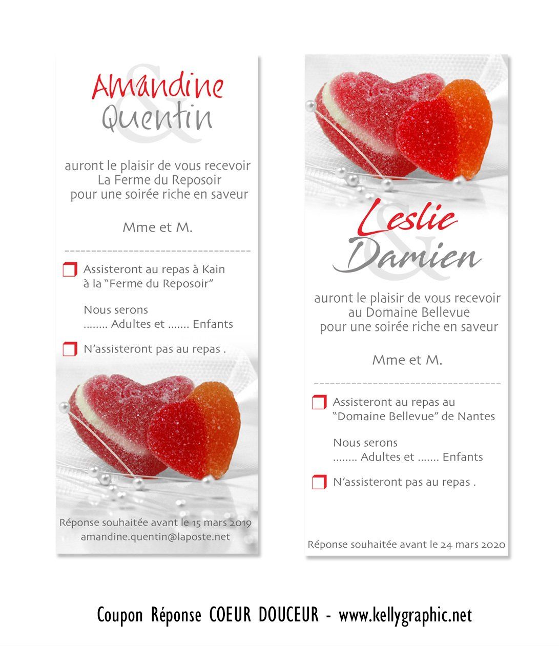 Coupon réponse Mariage Pâte de fruits Coupon réponse Mariage Pâte de fruits