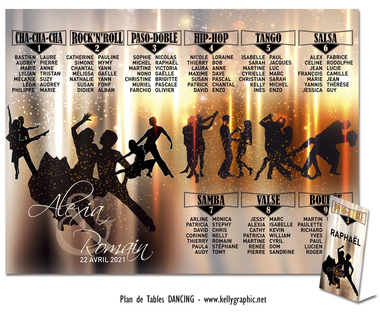 Plan de Table Mariage musique danse Plan de Table Mariage musique danse