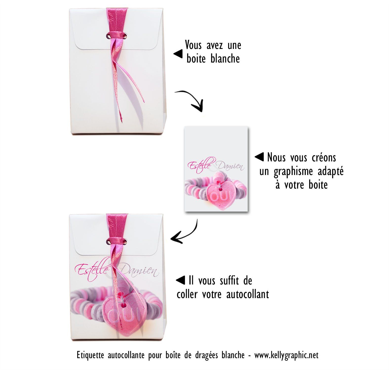 Boites dragées Mariage personnalisée Etui Boites dragées personnalisée pour Mariage