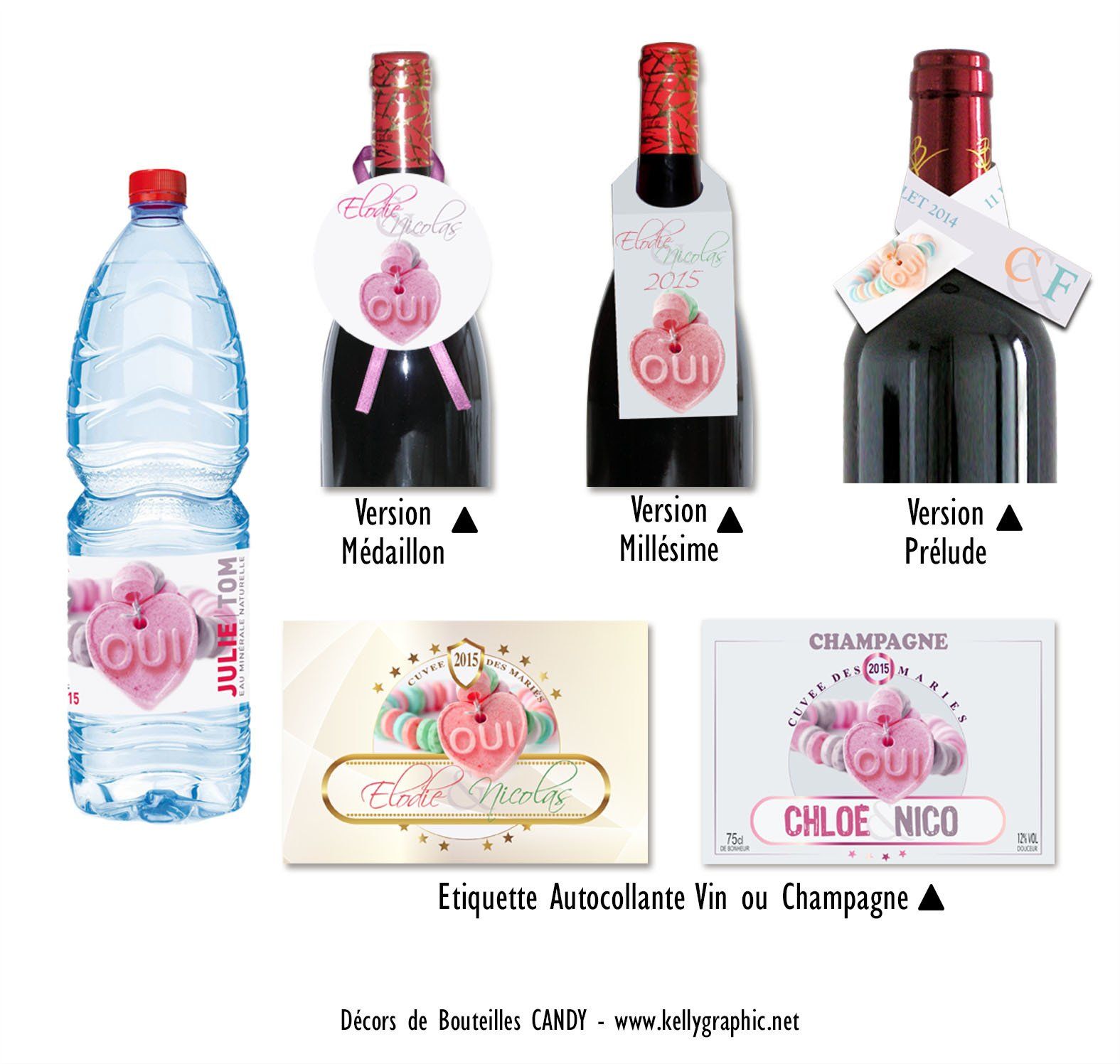 Etiquettes Vin autocollantes personnalisées