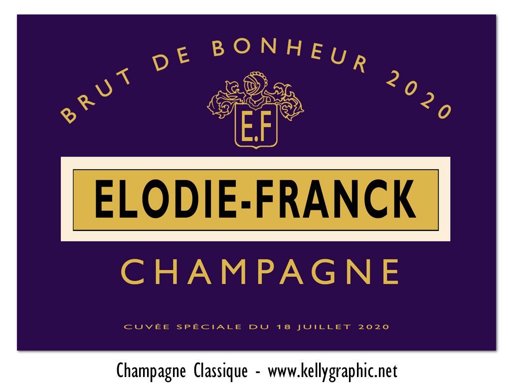 Etiquettes bouteilles Champagne mariage Etiquettes autocollantes personnalisées bouteilles Champagne ou Vin mariage