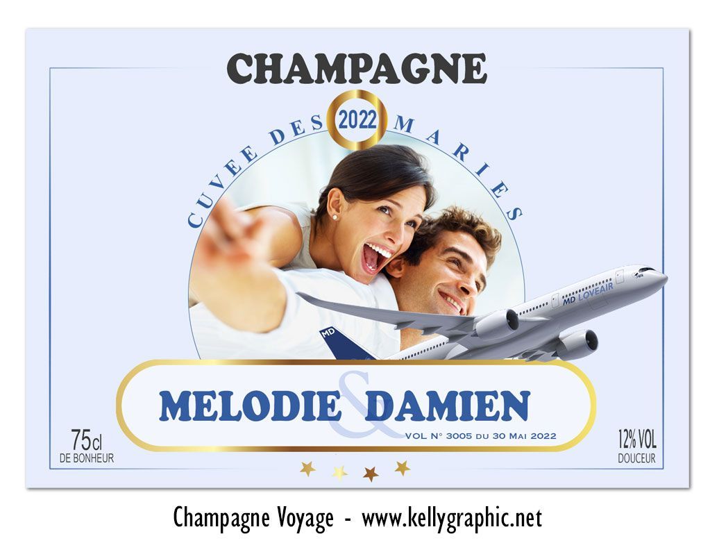 Etiquettes bouteille mariage vin Etiquettes autocollantes personnalisées bouteilles mariage Champagne ou Vin
