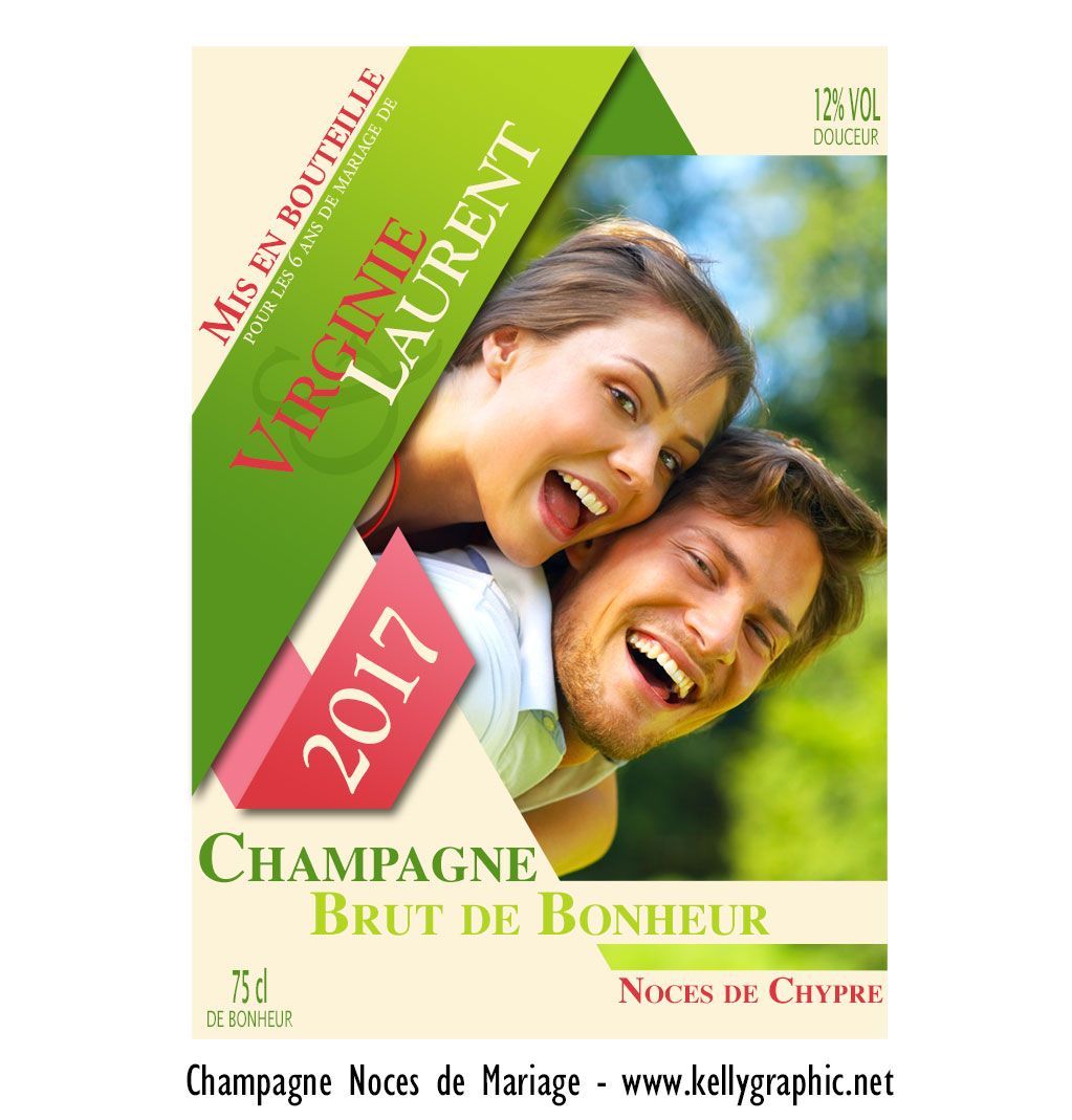 Etiquettes bouteille noces chypre Etiquettes autocollantes personnalisées bouteilles Champagne ou Vin noces chypre