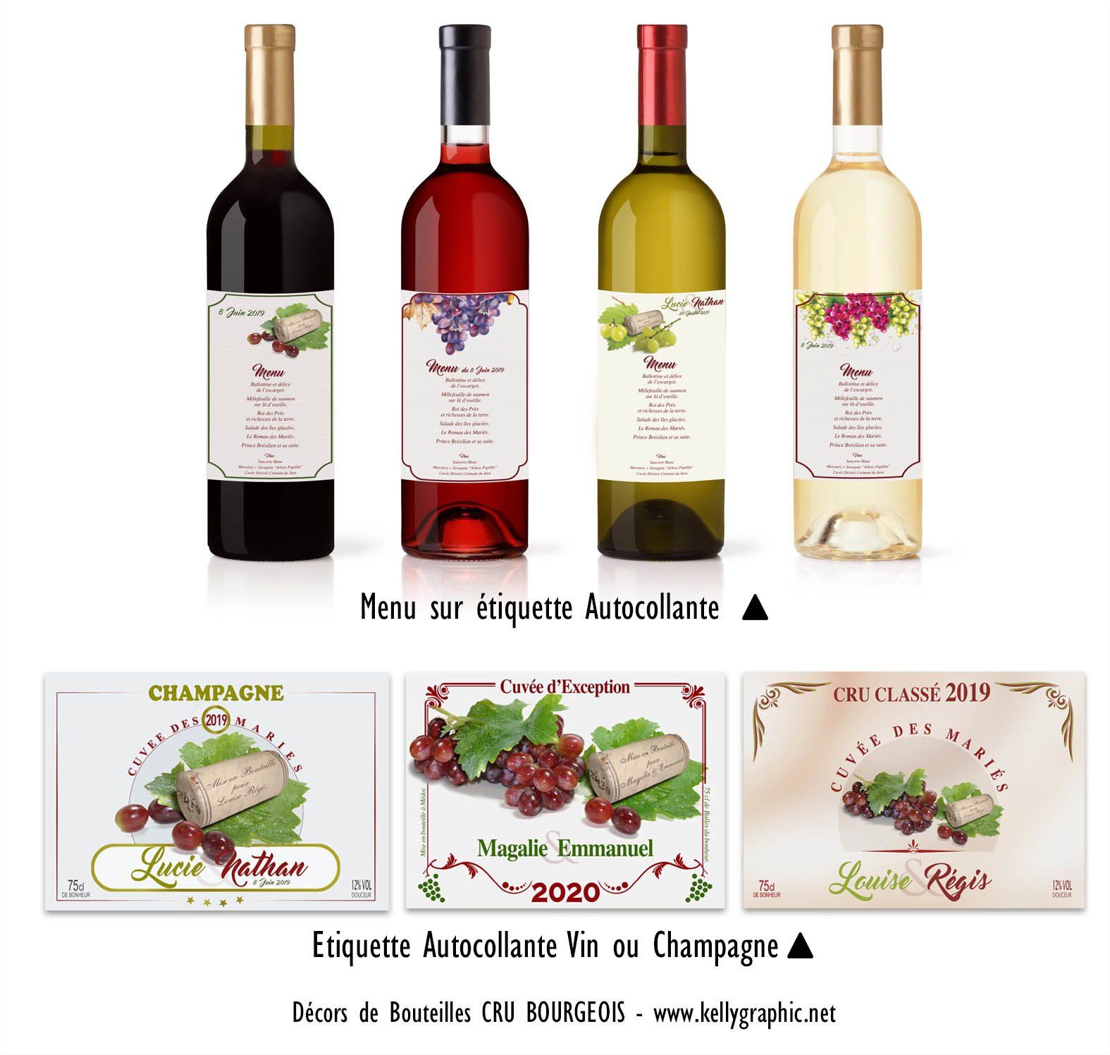 Etiquette bouteilles personnalisées Mariage Etiquette bouteilles personnalisées Mariage