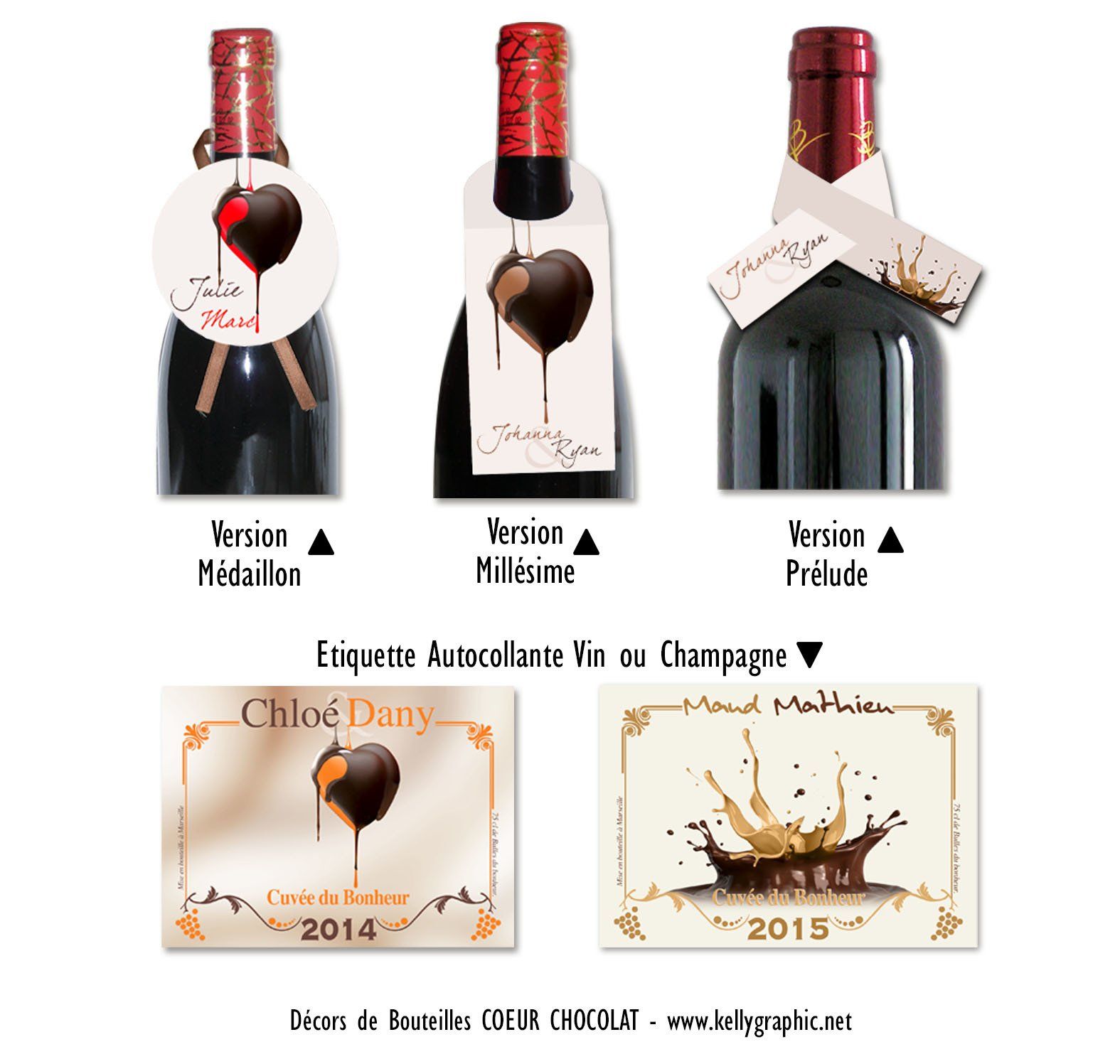 Etiquette Vin Champagne personnalisée Etiquette autocollantes Champagne mariage personnalisée